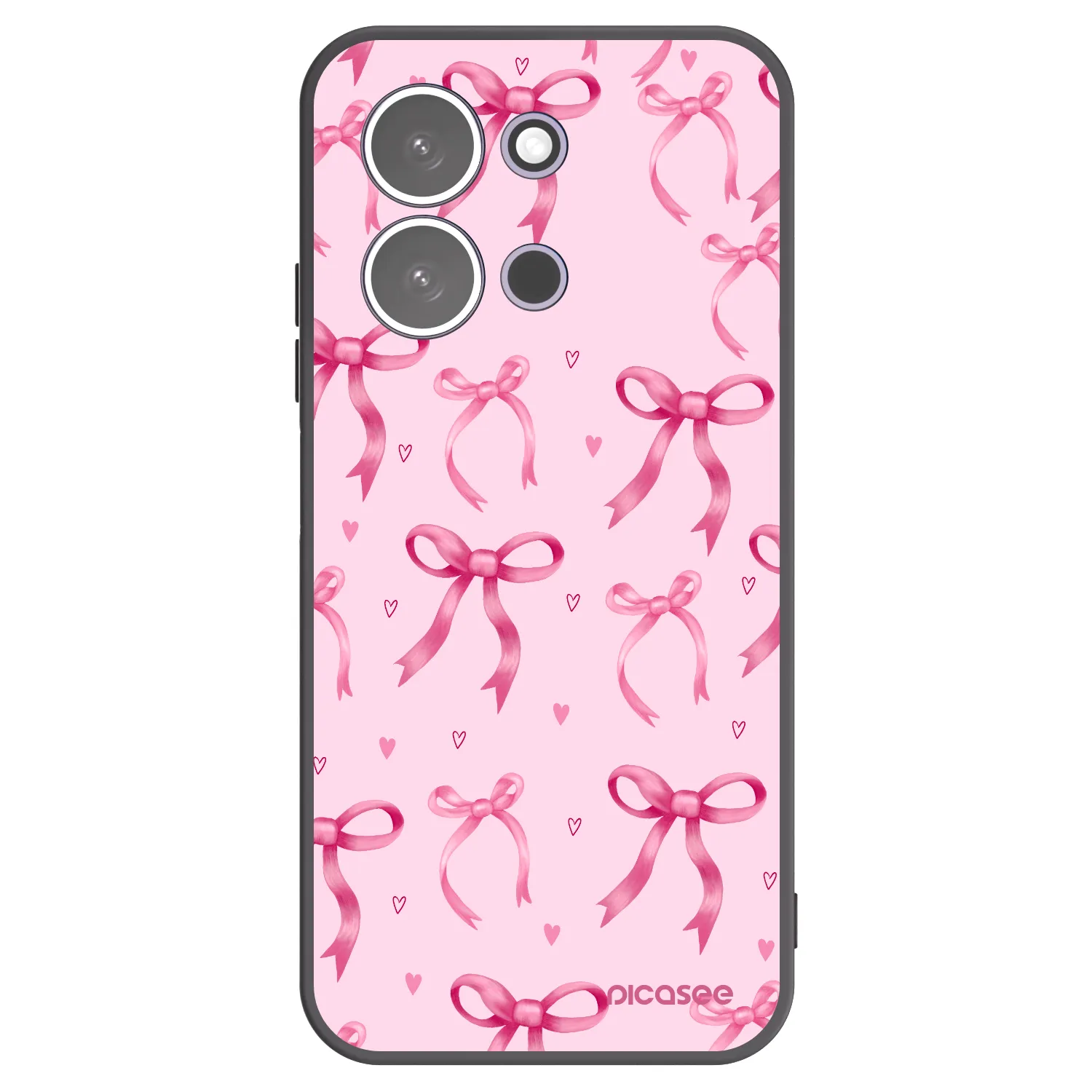 Picasee crna silikonska maskica za Xiaomi Redmi 15C 5G - Bow Aesthetic