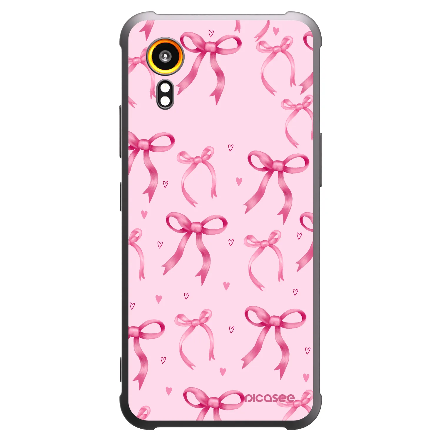 Picasee crna silikonska maskica za Samsung Galaxy Xcover 7 - Bow Aesthetic