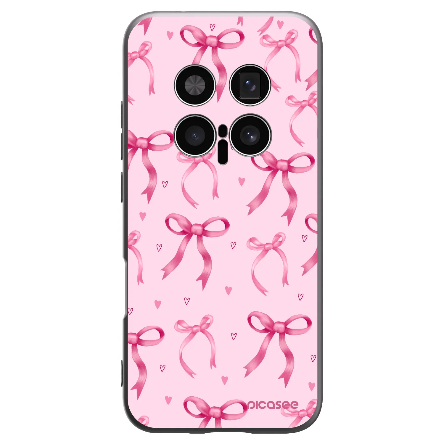 Picasee crna silikonska maskica za Honor Magic8 Pro 5G - Bow Aesthetic