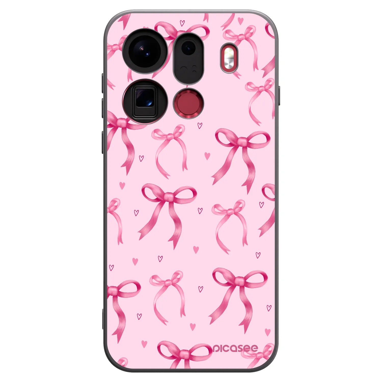 Picasee crna silikonska maskica za OPPO Find X9 Pro - Bow Aesthetic