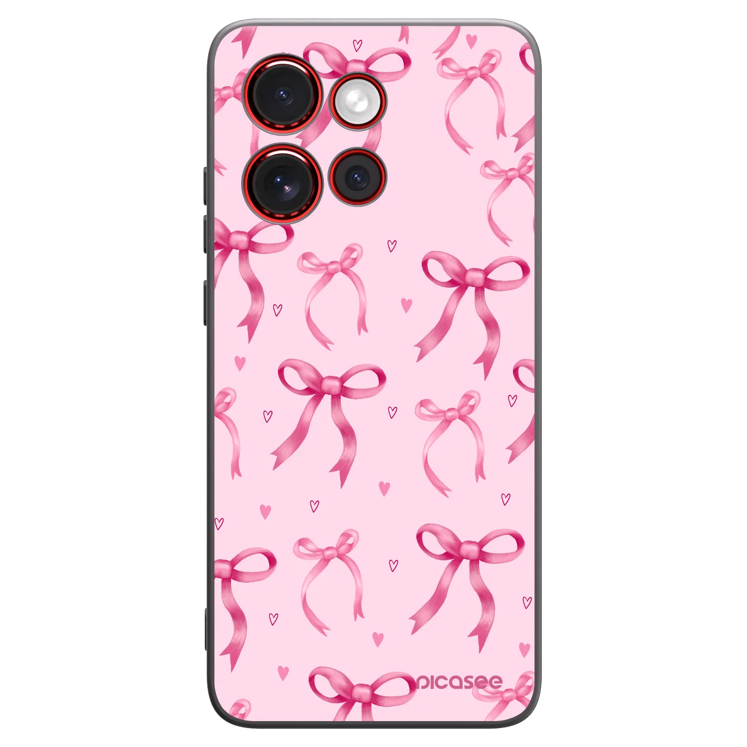 Picasee crna silikonska maskica za Motorola Edge 60 Neo 5G - Bow Aesthetic