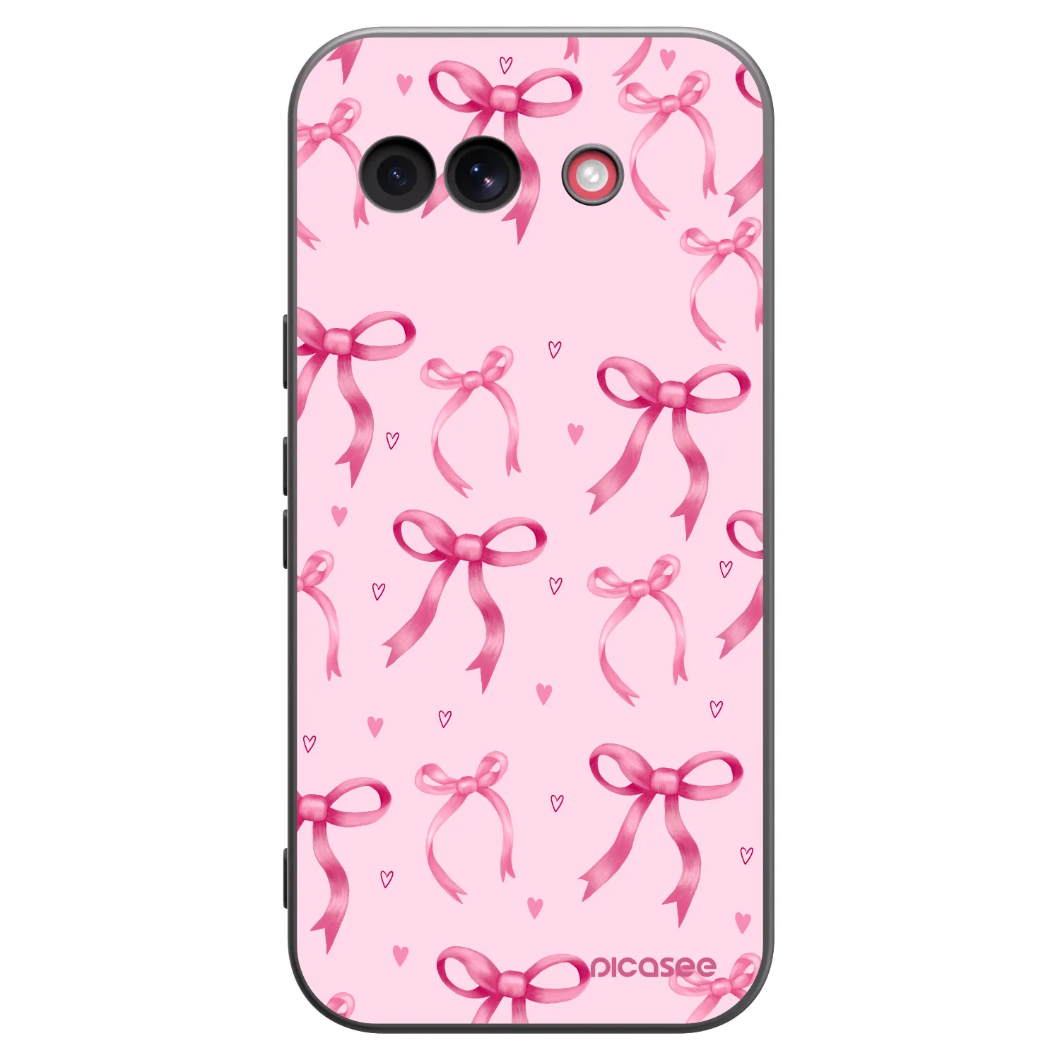 Picasee crna silikonska maskica za Google Pixel 10a - Bow Aesthetic