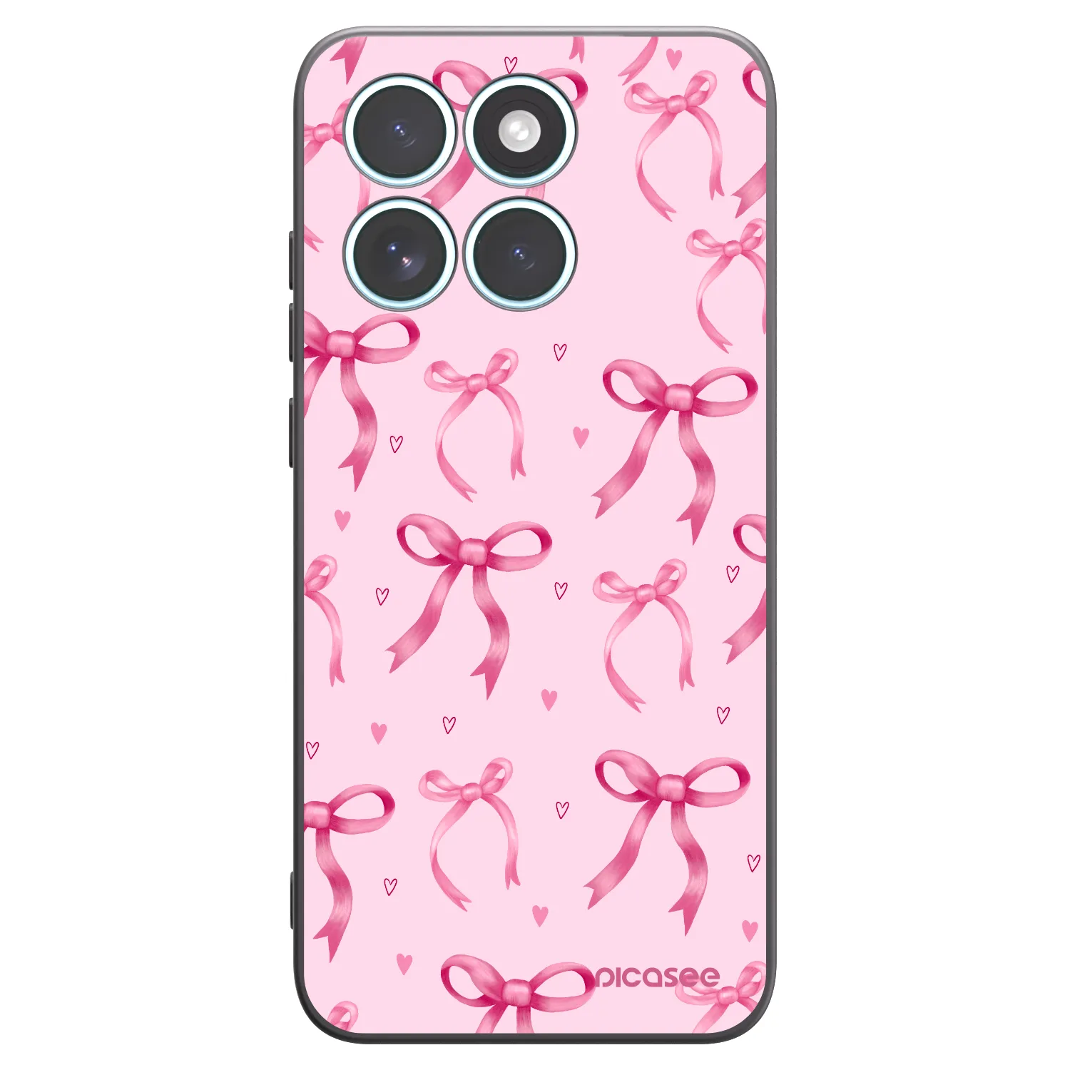 Picasee crna silikonska maskica za Motorola Edge 70 Fusion - Bow Aesthetic