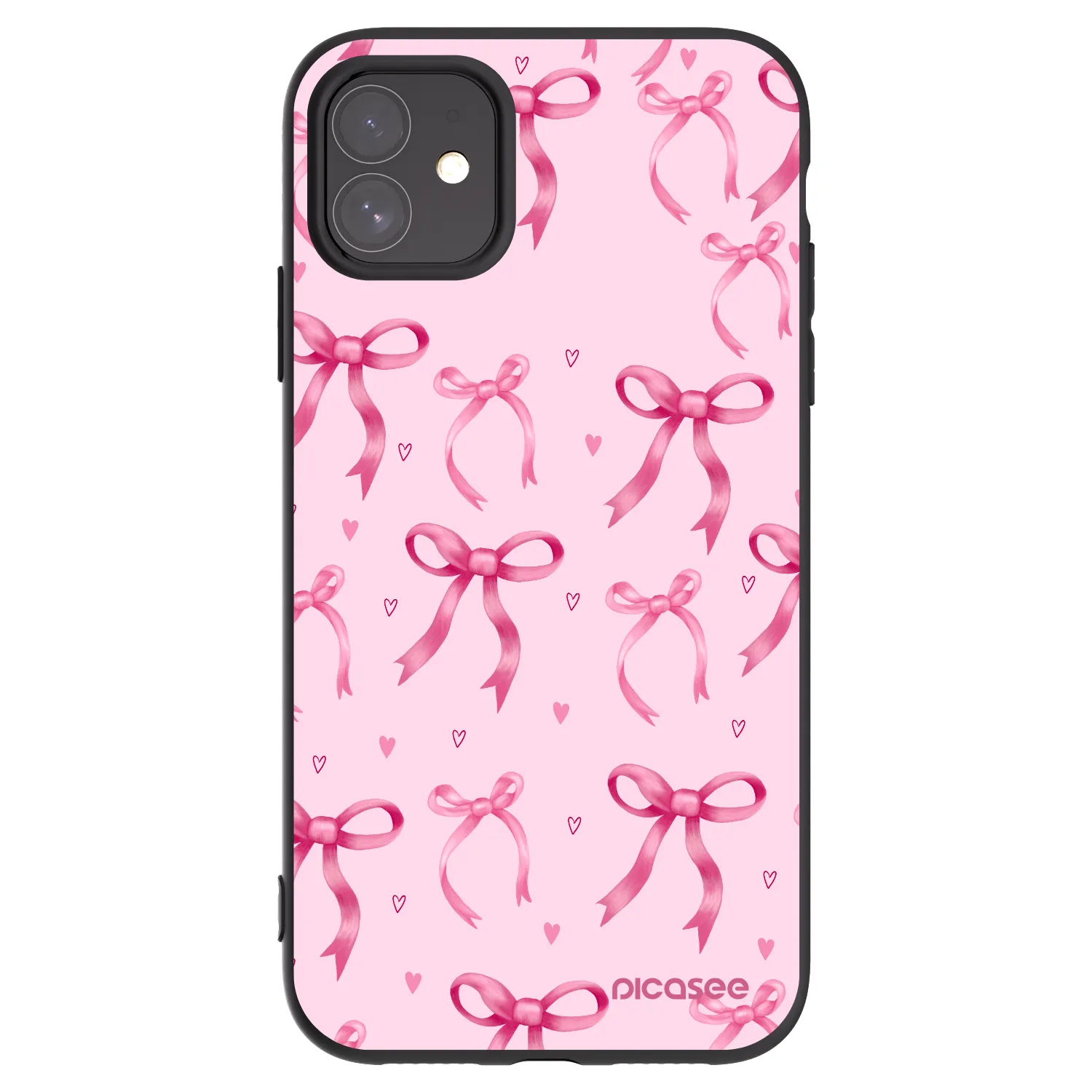Picasee crna silikonska maskica za Apple iPhone 11 - Bow Aesthetic