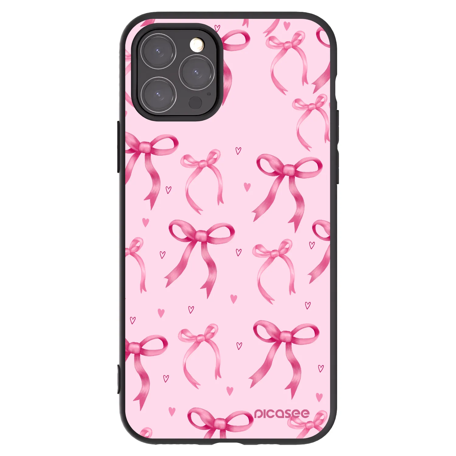 Picasee crna silikonska maskica za Apple iPhone 11 Pro - Bow Aesthetic