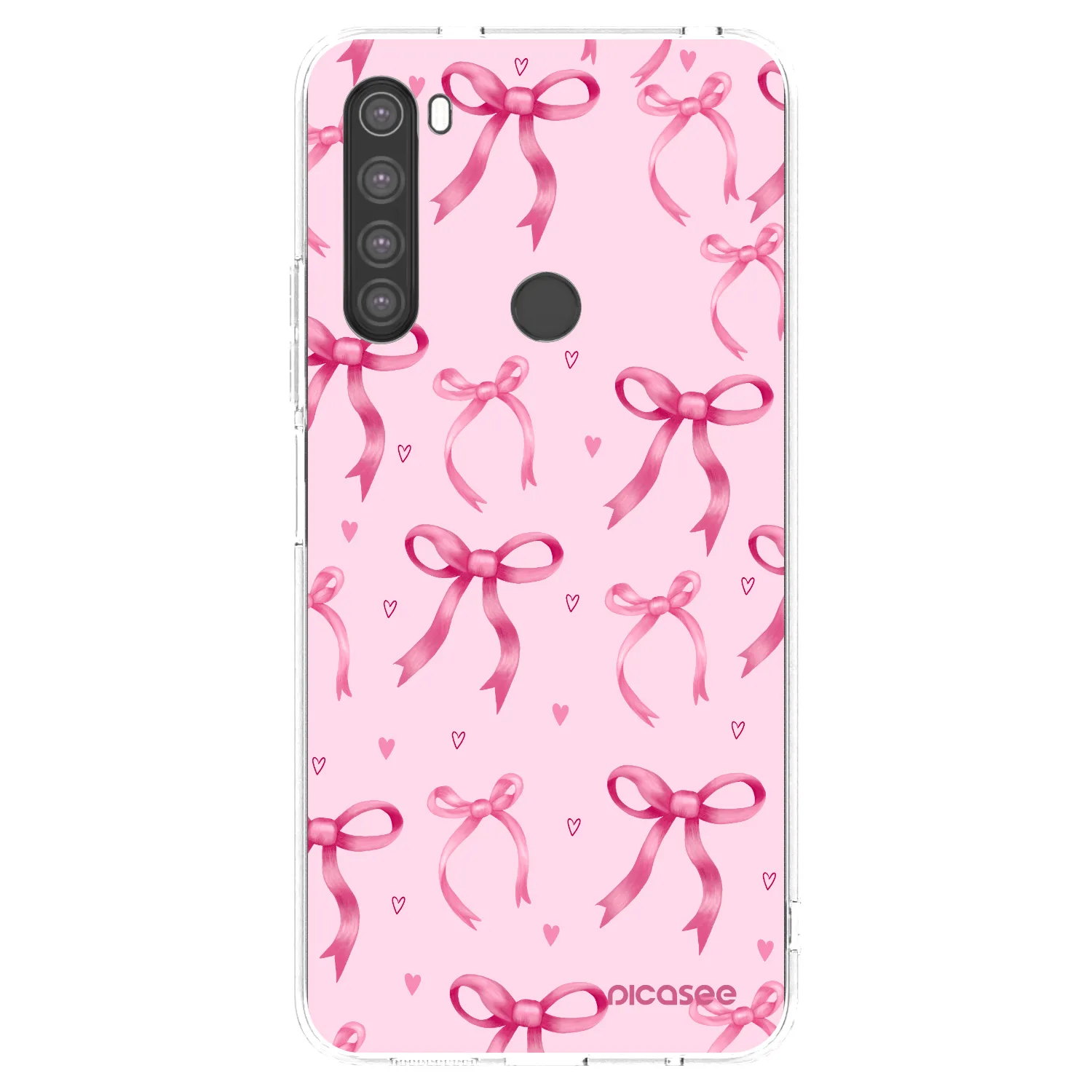 Picasee silikonska prozirna maskica za Xiaomi Redmi Note 8 - Bow Aesthetic