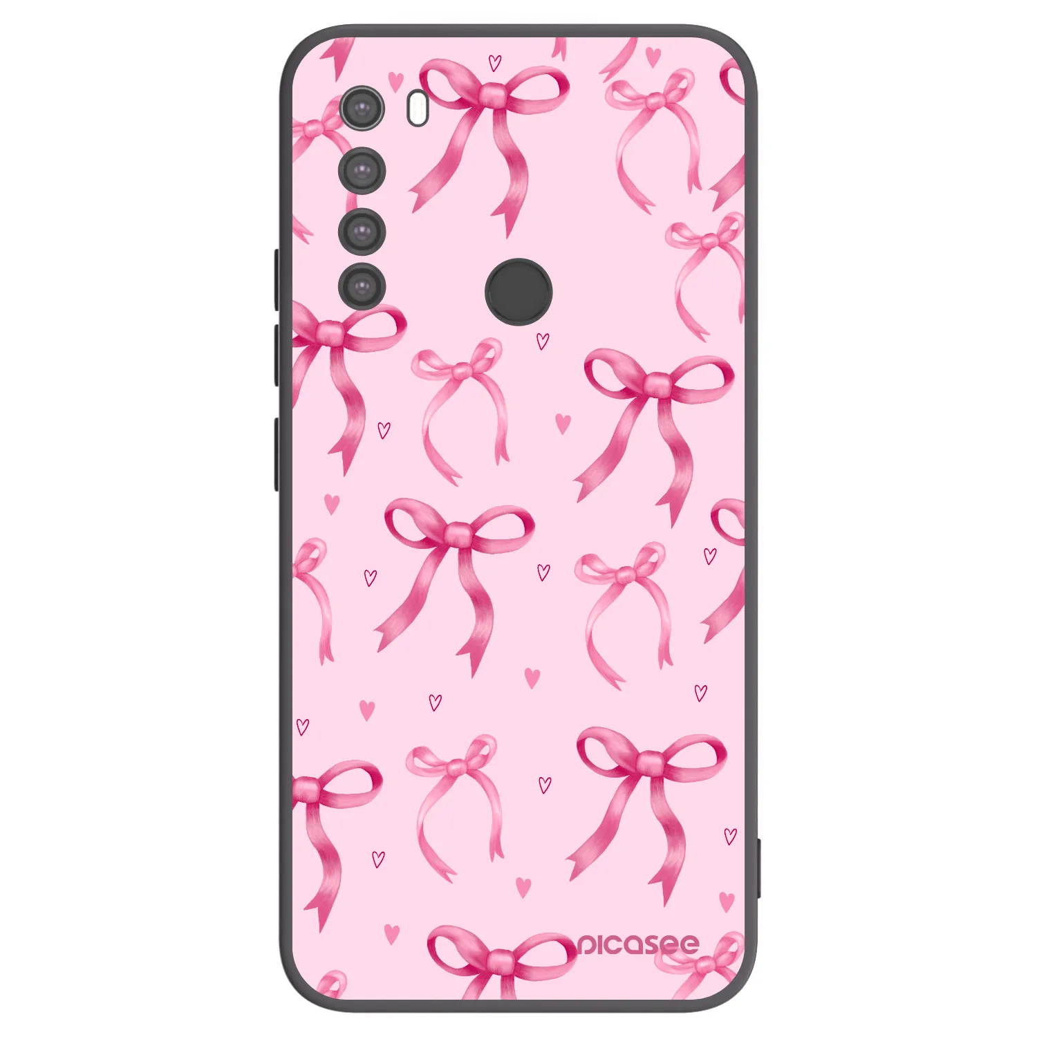 Picasee crna silikonska maskica za Xiaomi Redmi Note 8 - Bow Aesthetic