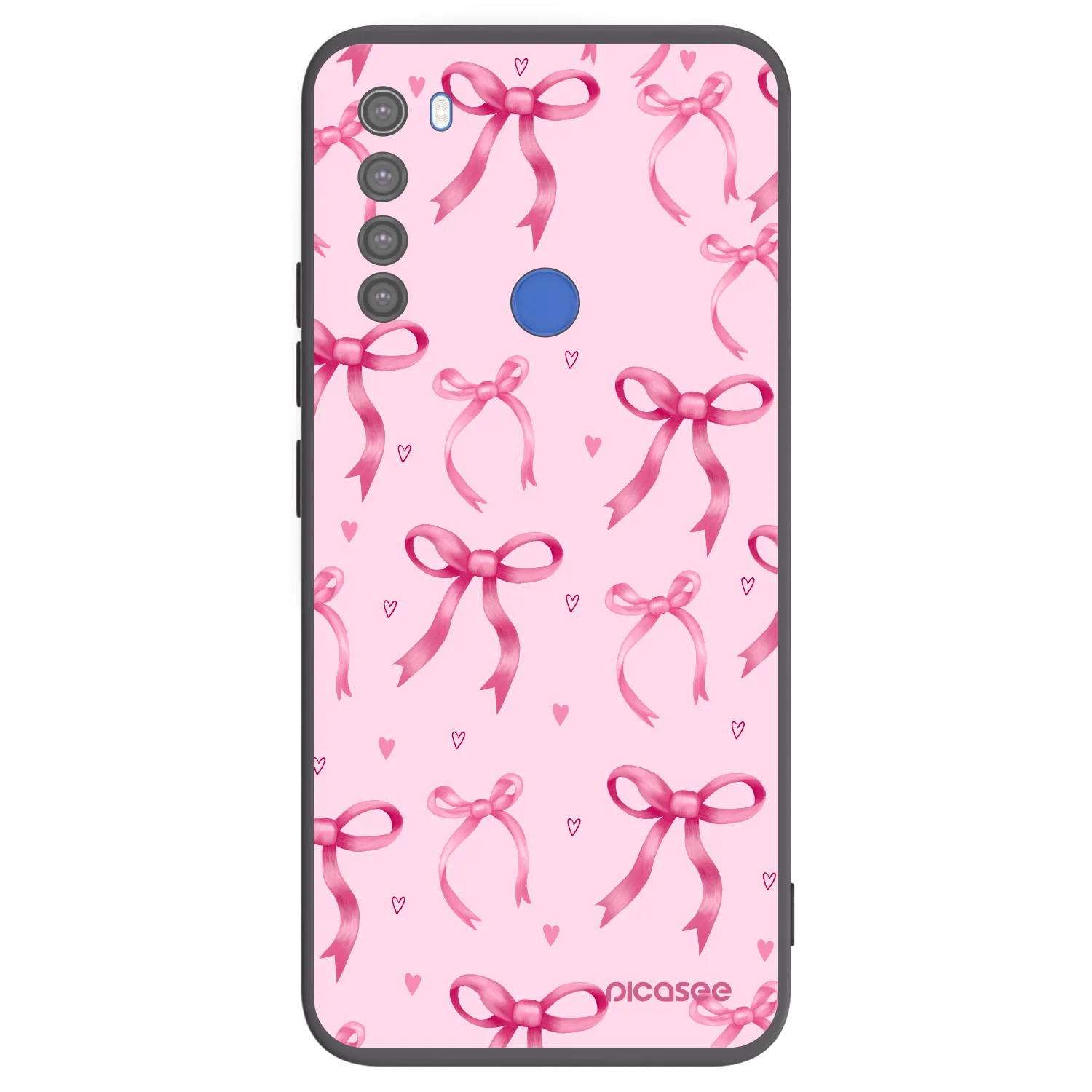 Picasee crna silikonska maskica za Xiaomi Redmi Note 8T - Bow Aesthetic