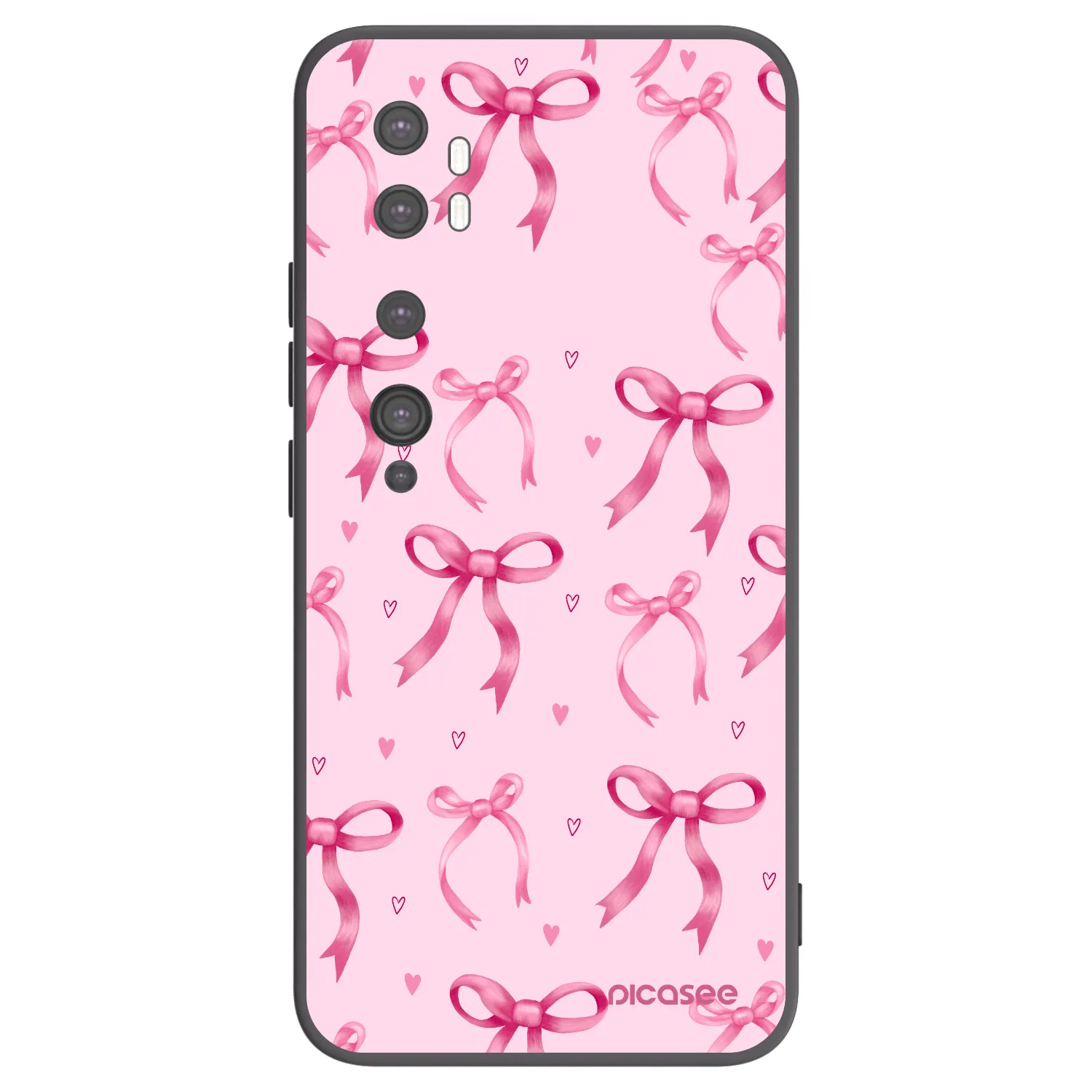 Picasee crna silikonska maskica za Xiaomi Mi Note 10 (Pro) - Bow Aesthetic