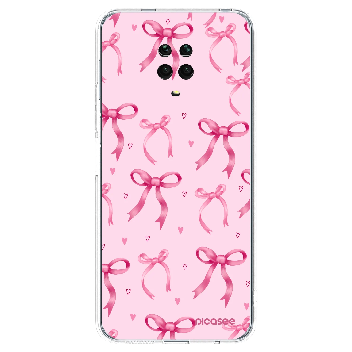 Picasee silikonska prozirna maskica za Xiaomi Redmi Note 9 Pro - Bow Aesthetic