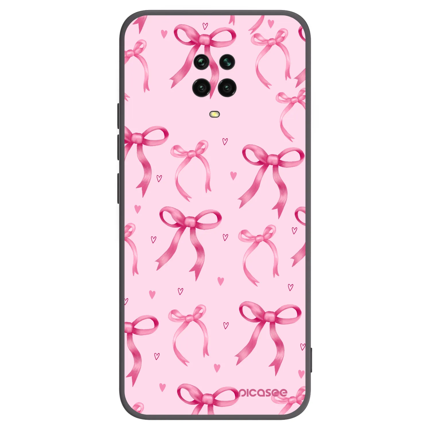 Picasee crna silikonska maskica za Xiaomi Redmi Note 9 Pro - Bow Aesthetic