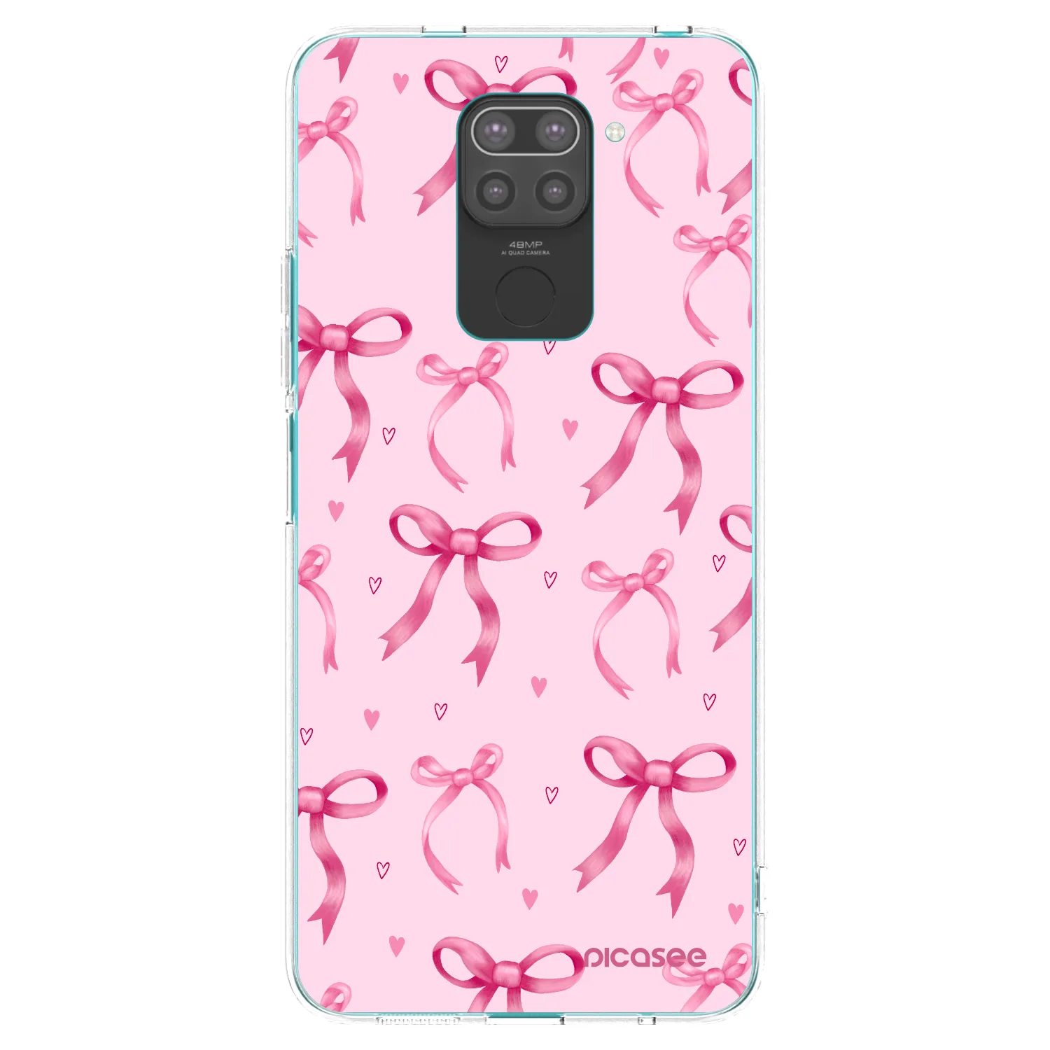 Picasee crna silikonska maskica za Xiaomi Redmi Note 9 - Bow Aesthetic