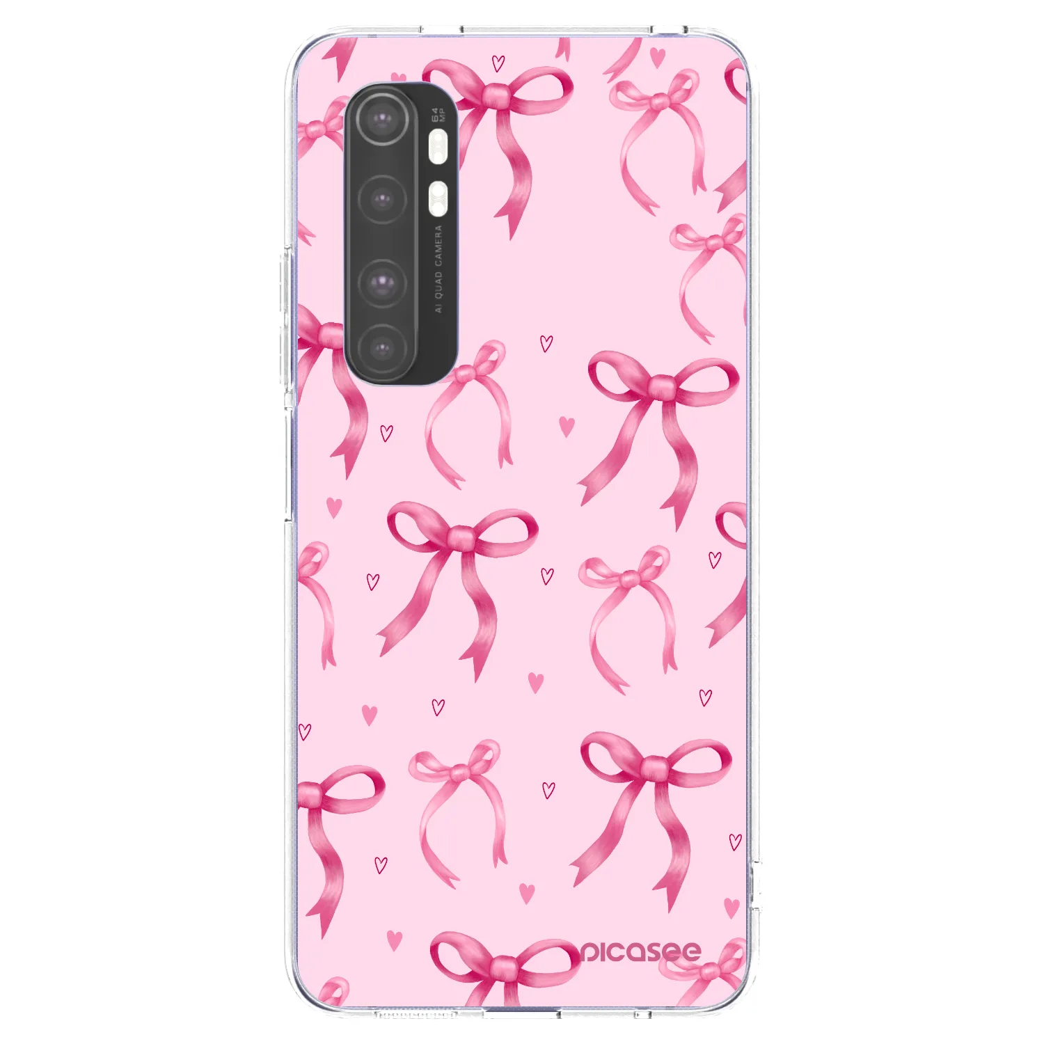Picasee silikonska prozirna maskica za Xiaomi Mi Note 10 Lite - Bow Aesthetic