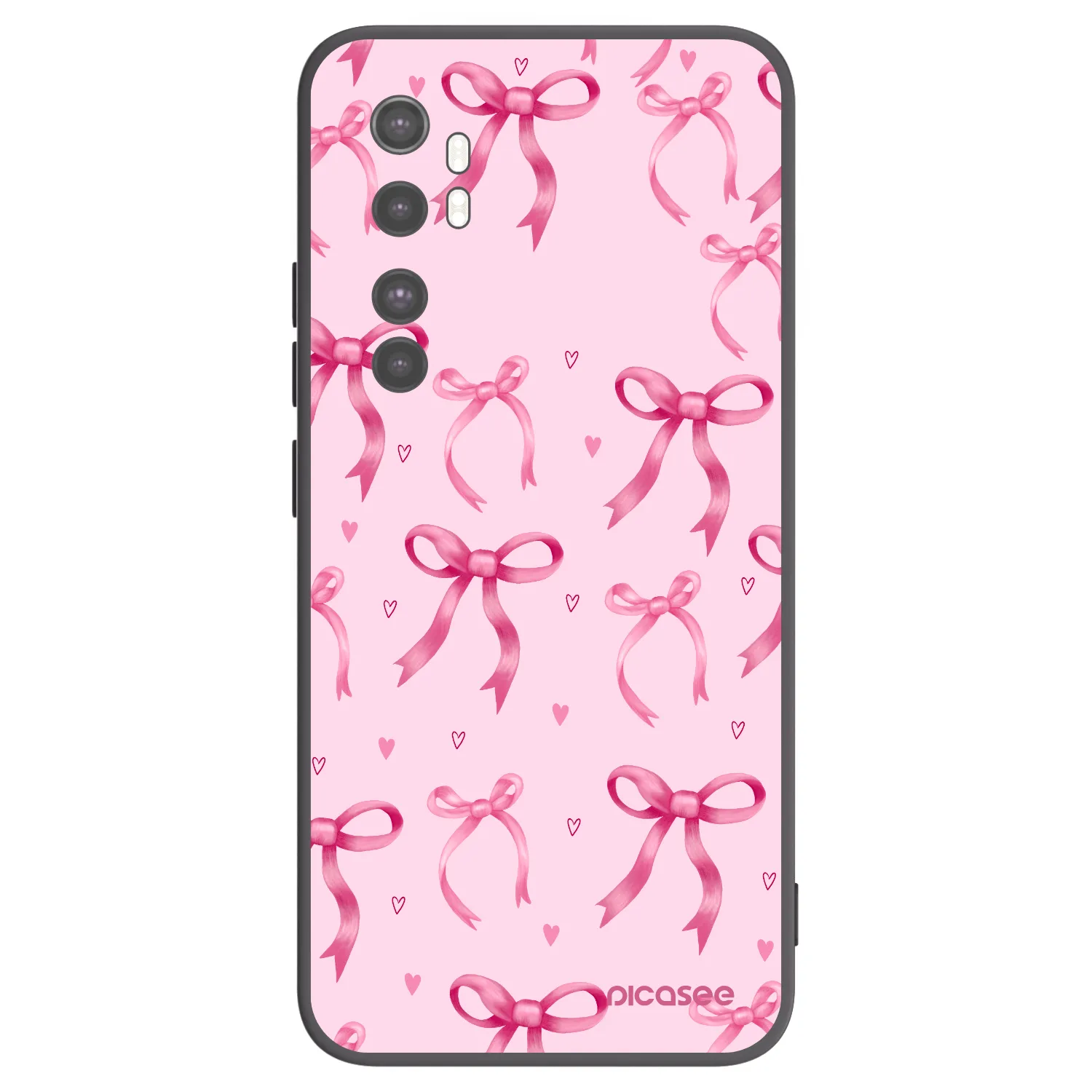 Picasee crna silikonska maskica za Xiaomi Mi Note 10 Lite - Bow Aesthetic