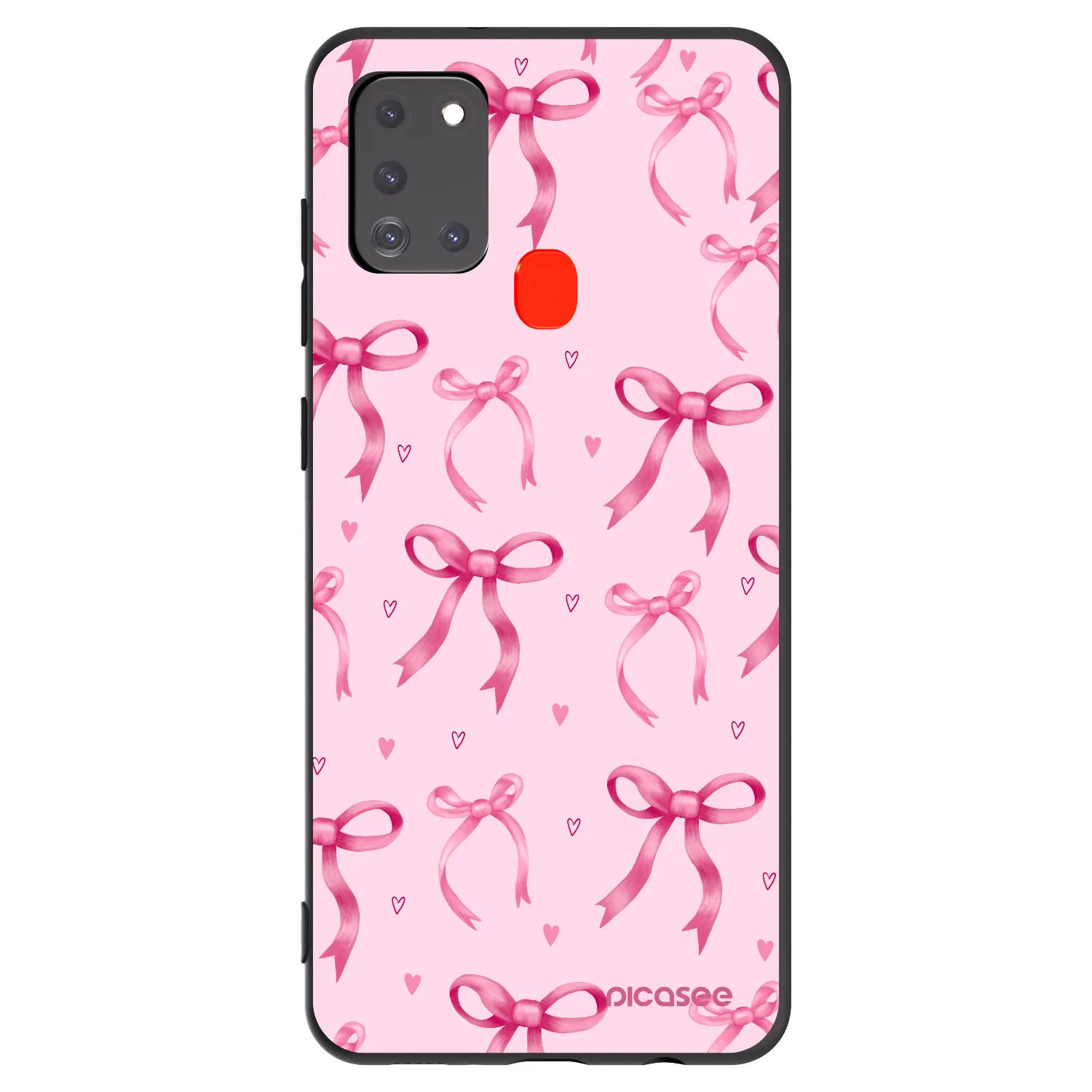 Picasee crna silikonska maskica za Samsung Galaxy A21s - Bow Aesthetic