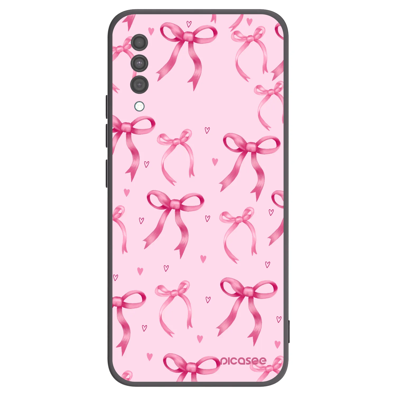 Picasee crna silikonska maskica za Samsung Galaxy A30s A307F - Bow Aesthetic