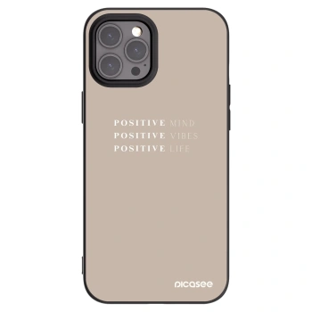 Picasee crna silikonska maskica za Apple iPhone 12 Pro Max - Positive Vibes