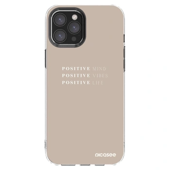 Picasee silikonska prozirna maskica za Apple iPhone 12 Pro Max - Positive Vibes