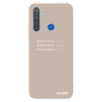 Picasee silikonska prozirna maskica za Realme 5 - Positive Vibes