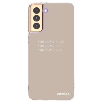 Picasee silikonska prozirna maskica za Samsung Galaxy S21+ 5G G996F - Positive Vibes