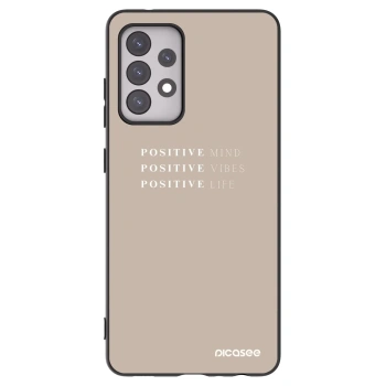 Picasee crna silikonska maskica za Samsung Galaxy A52 5G A525F - Positive Vibes