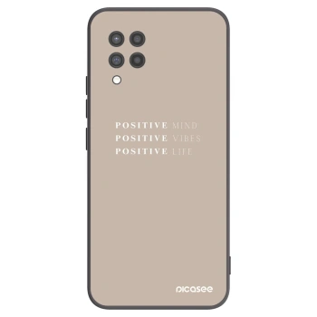 Picasee crna silikonska maskica za Samsung Galaxy A42 A426B - Positive Vibes