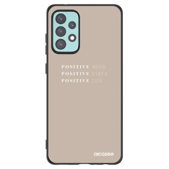 Picasee crna silikonska maskica za Samsung Galaxy A72 A725F - Positive Vibes