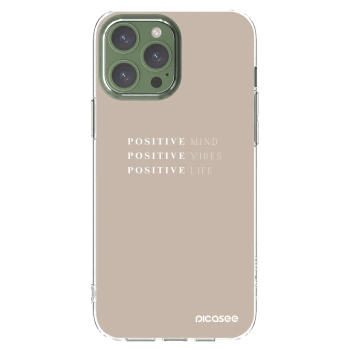 Picasee silikonska prozirna maskica za Apple iPhone 13 Pro Max - Positive Vibes