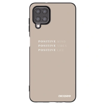 Picasee crna silikonska maskica za Samsung Galaxy M12 M127F - Positive Vibes
