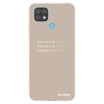 Picasee silikonska prozirna maskica za Realme C21 - Positive Vibes