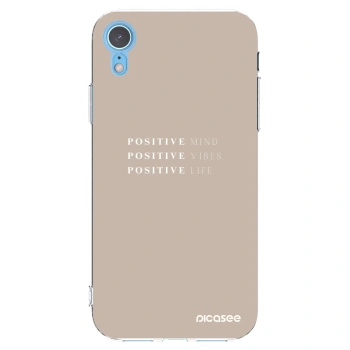 Picasee silikonska prozirna maskica za Apple iPhone XR - Positive Vibes