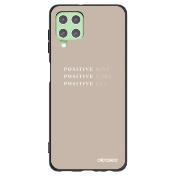 Picasee crna silikonska maskica za Samsung Galaxy A22 A225F 4G - Positive Vibes