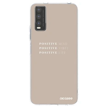 Picasee silikonska prozirna maskica za Vivo Y20s - Positive Vibes