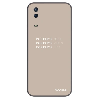 Picasee crna silikonska maskica za Vivo Y11s - Positive Vibes