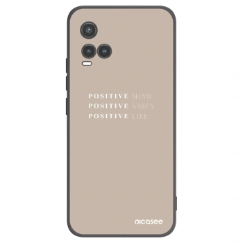 Picasee crna silikonska maskica za Vivo Y33s - Positive Vibes