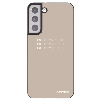 Picasee crna silikonska maskica za Samsung Galaxy S22+ 5G - Positive Vibes