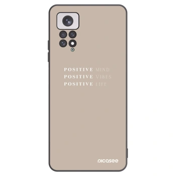 Picasee crna silikonska maskica za Xiaomi Redmi Note 11 - Positive Vibes