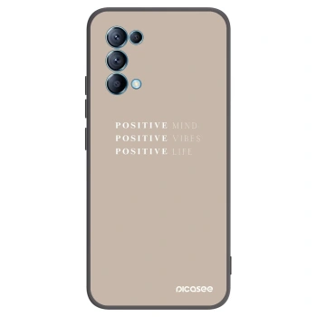 Picasee crna silikonska maskica za OPPO Reno 5 5G - Positive Vibes