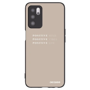 Picasee crna silikonska maskica za OPPO A16s - Positive Vibes
