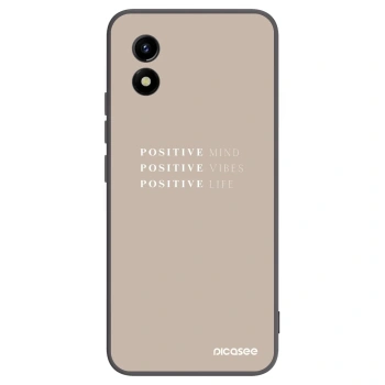 Picasee crna silikonska maskica za Vivo Y01 - Positive Vibes