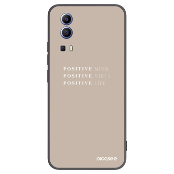 Picasee crna silikonska maskica za Vivo Y52 5G - Positive Vibes