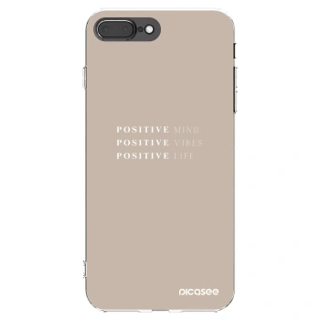 Picasee silikonska prozirna maskica za Apple iPhone 8 Plus - Positive Vibes
