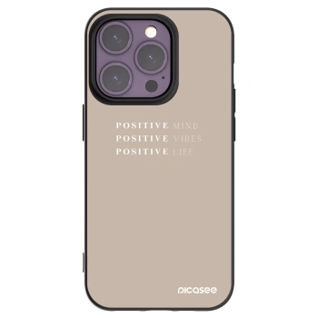 Picasee crna silikonska maskica za Apple iPhone 14 Pro - Positive Vibes