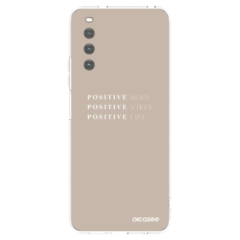 Picasee silikonska prozirna maskica za Sony Xperia 10 IV 5G - Positive Vibes