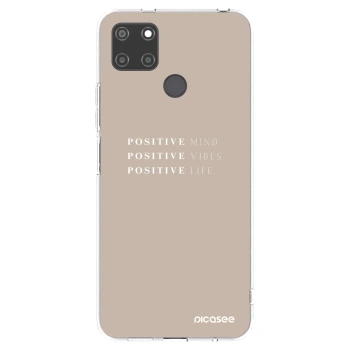 Picasee silikonska prozirna maskica za Realme C21Y - Positive Vibes
