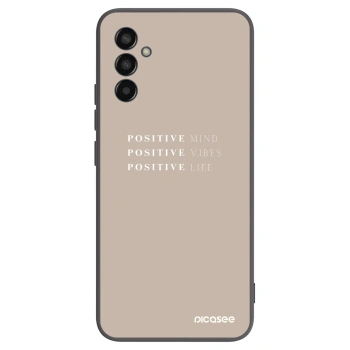 Picasee crna silikonska maskica za Samsung Galaxy M13 M135F - Positive Vibes