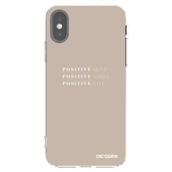 Picasee silikonska prozirna maskica za Apple iPhone X/XS - Positive Vibes