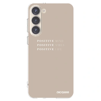 Picasee silikonska prozirna maskica za Samsung Galaxy S23+ 5G - Positive Vibes