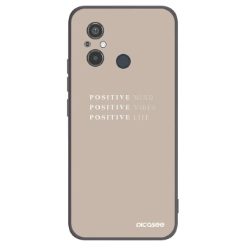 Picasee crna silikonska maskica za Xiaomi Redmi 12C - Positive Vibes