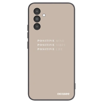 Picasee crna silikonska maskica za Samsung Galaxy A04s A047F - Positive Vibes